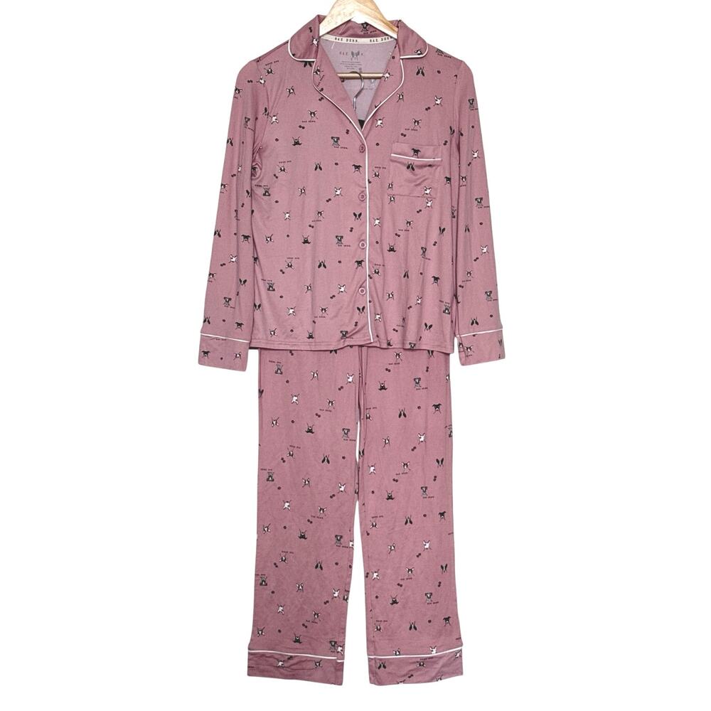 Rae Dunn PJ’s with Pocket Lila’s Dogs and Paws Size Small New With Tags
